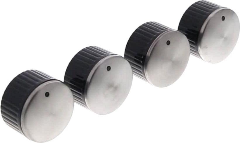 MANETTE Plaque NOIRE/INOX LOT DE 4