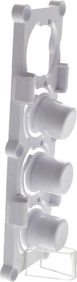 BOUTON Lave-Linge POUSSOIR Blanc (ensemble de 3 sur support) KUDA