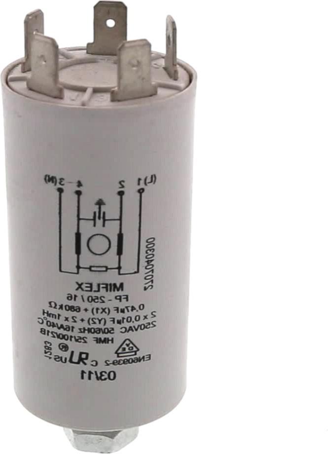 CONDENSATEUR Lave-Linge ANTIPARASITE 0.47UF +0.47UF 2X27NF